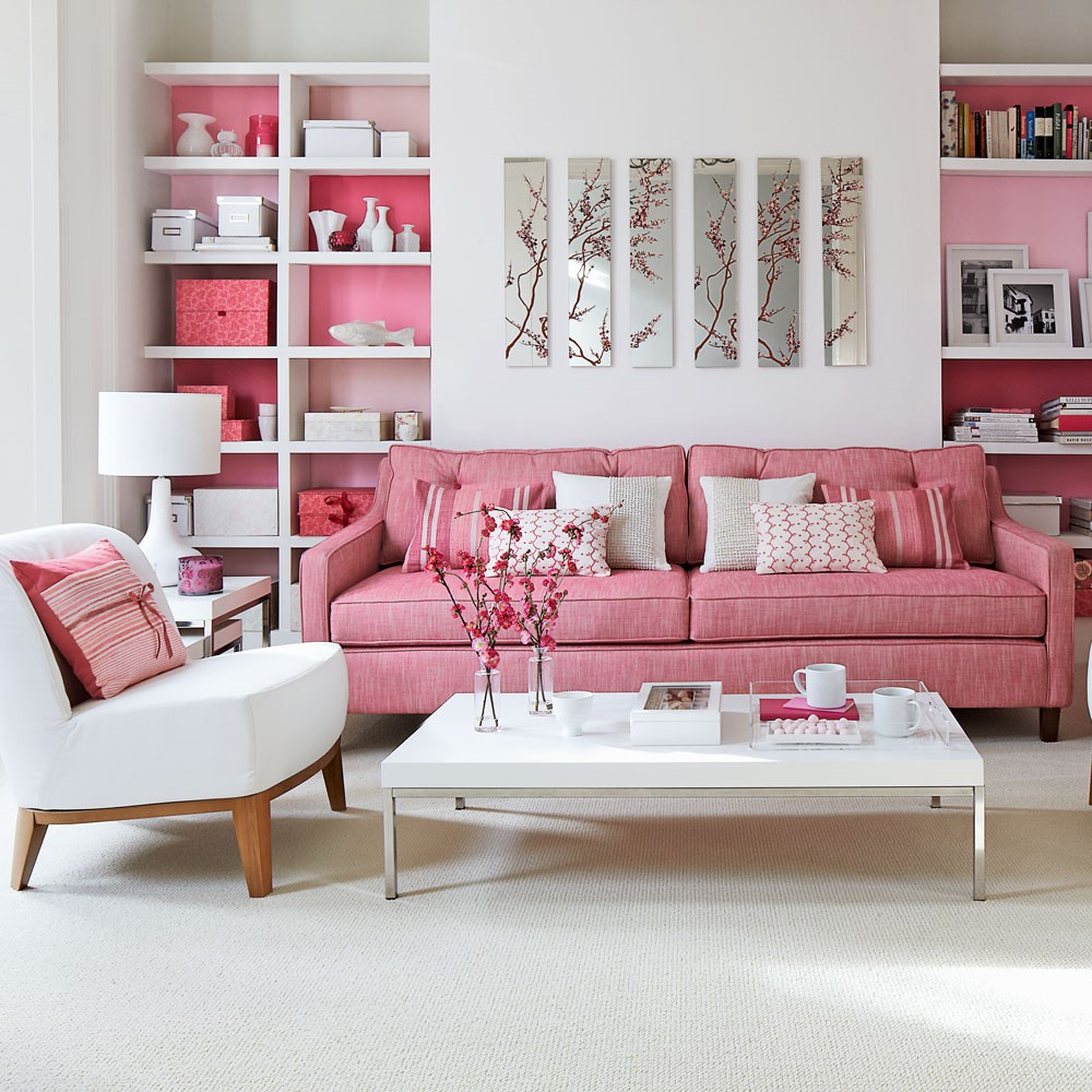 Top Hou op flexibel Roze huiskamerideeën - om een gevoel van romantiek, verfijning en plezier  te creëren - Politblogger